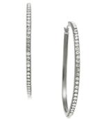 I.n.c. Large Hematite-tone Pave Hoop Earrings, 2, Created For Macy's