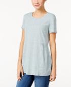 Style & Co. Peplum-side Top, Only At Macy's