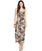Ny Collection Petite Printed Twist-knot Maxi Dress