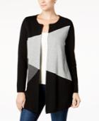 Charter Club Colorblocked Cardigan, Created For Macy's