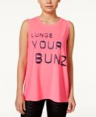 Jessica Simpson The Warm Up Juniors' Cutout Graphic Tank Top, Only At Macy's