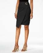 Thalia Sodi Asymmetrical Faux-wrap Pencil Skirt, Only At Macy's