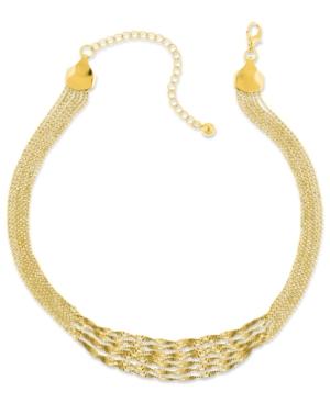 2028 Necklace, Gold-tone Twisted Multi-chain Strand Necklace