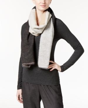 Eileen Fisher Cotton-blend Colorblocked Scarf