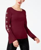 Inc International Concepts Embellished Cutout Sweater, Created For Macy's