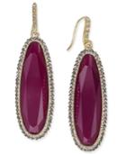 Inc International Concepts Gold-tone Large Oval Stone Drop Earrings, Only At Macy's