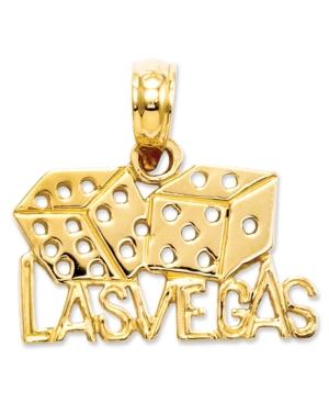 14k Gold Charm, Las Vegas Dice Charm