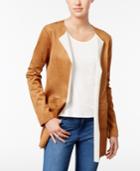 Style & Co Faux-suede Open-front Jacket, Only At Macy's