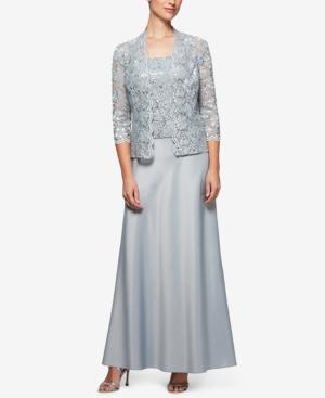 Alex Evenings Sequined Lace Dress & Jacket