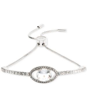 Jenny Packham Silver-tone Crystal Slider Bracelet