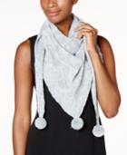 I.n.c. Metallic Animal-print Triangle Scarf, Created For Macy's