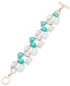 Anne Klein Gold-tone Multi-stone Link Bracelet