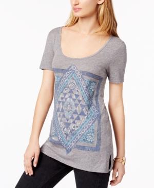 Lucky Brand Cotton Mandala Graphic T-shirt
