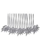 Inc International Concepts Silver-tone Crystal Cluster Hair Comb, Created For Macy's