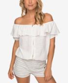 Roxy Juniors' Cotton Off-the-shoulder Blouse