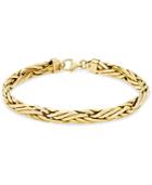 Woven Link Chain Bracelet In 14k Gold