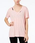 Jessica Simpson The Warm Up Juniors' Don't Tell Ripped Graphic T-shirt, Created For Macy's