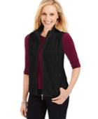 Karen Scott Mock-neck Zipper Vest, Only At Macy's