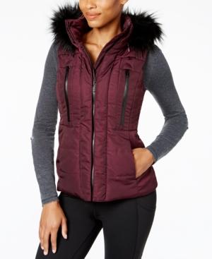 Calvin Klein Performance Faux-fur-trim Puffer Vest