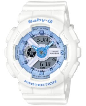 Baby-g Women's Analog-digital White Resin Strap Watch 43mm