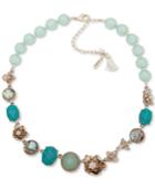 Lonna & Lilly Gold-tone Beaded Charm Collar Necklace