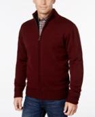 Weatherproof Vintage Men's Big And Tall Lined Zip-front Cardigan, Classic Fit