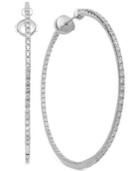 Diamond Hoop Earrings In 14k White Gold (1 Ct. T.w.)