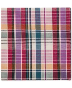 Tommy Hilfiger Men's Madras Plaid Print Pocket Square