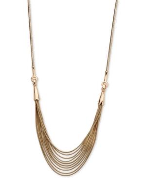 Anne Klein Gold-tone Multi-strand Collar Necklace