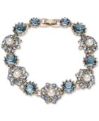 Marchesa Gold-tone Crystal, Stone & Imitation Pearl Flex Bracelet