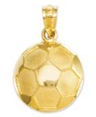 14k Gold Charm, Soccer Ball Charm