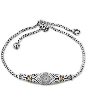 Balissima By Effy Diamond Slider Bracelet (1/8 Ct. T.w.)in Sterling Silver & 18k Gold