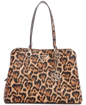 Guess Lauri Leopard Shoulder Bag