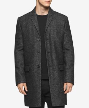 Calvin Klein Men's Snow-pattern Car Coat