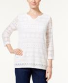Alfred Dunner Petite Uptown Girl Lace Blouse