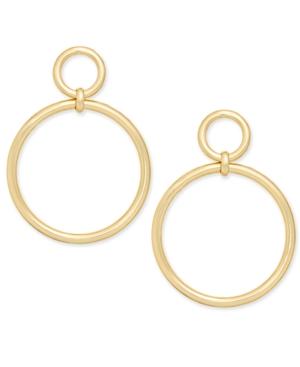 Inc International Concepts Gold-tone Drop Hoop Earrings, Created For Macy's