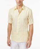Cubavera Men's 100% Linen Blend Panel Shirt