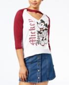 Disney Juniors' Cotton Mickey Choker-neck Top