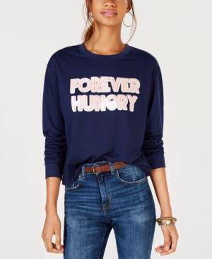 Rebellious One Juniors' Forever Hungry Graphic-print T-shirt
