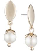 Ivanka Trump Gold-tone Imitation Pearl Drop Earrings