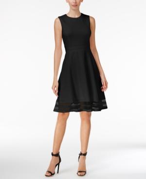 Calvin Klein Petite Illusion Fit & Flare Dress