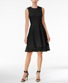 Calvin Klein Petite Illusion Fit & Flare Dress