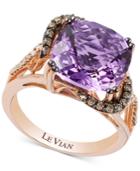 Le Vian Chocolatier Amethyst (6-1/2 Ct. T.w.) And Diamond (1/5 Ct. T.w.) Ring In 14k Rose Gold