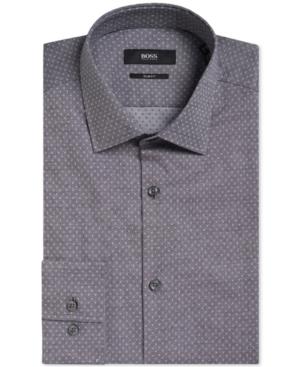 Boss Men's Slim-fit Dot Dress Shirt