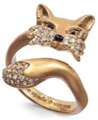 Kate Spade New York Gold-tone Pave Fox Ring