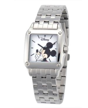 Disney Mickey Mouse Women's Silver Square Steel Watch