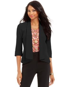 Kasper Open Cuffed-sleeve Jacket