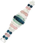 Robert Lee Morris Soho Silver-tone Multi-stone Flex Bracelet