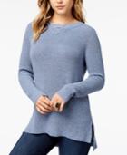 Kensie Mixed-knit High-low Sweater