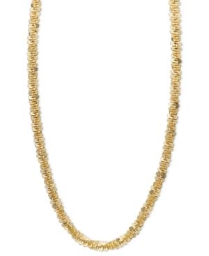 14k Gold Necklace, 16 Faceted Chain